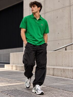 Lacoste Men’s M Size 4 Kelly Green 100% Cotton Pique Polo Crocodile Logo
